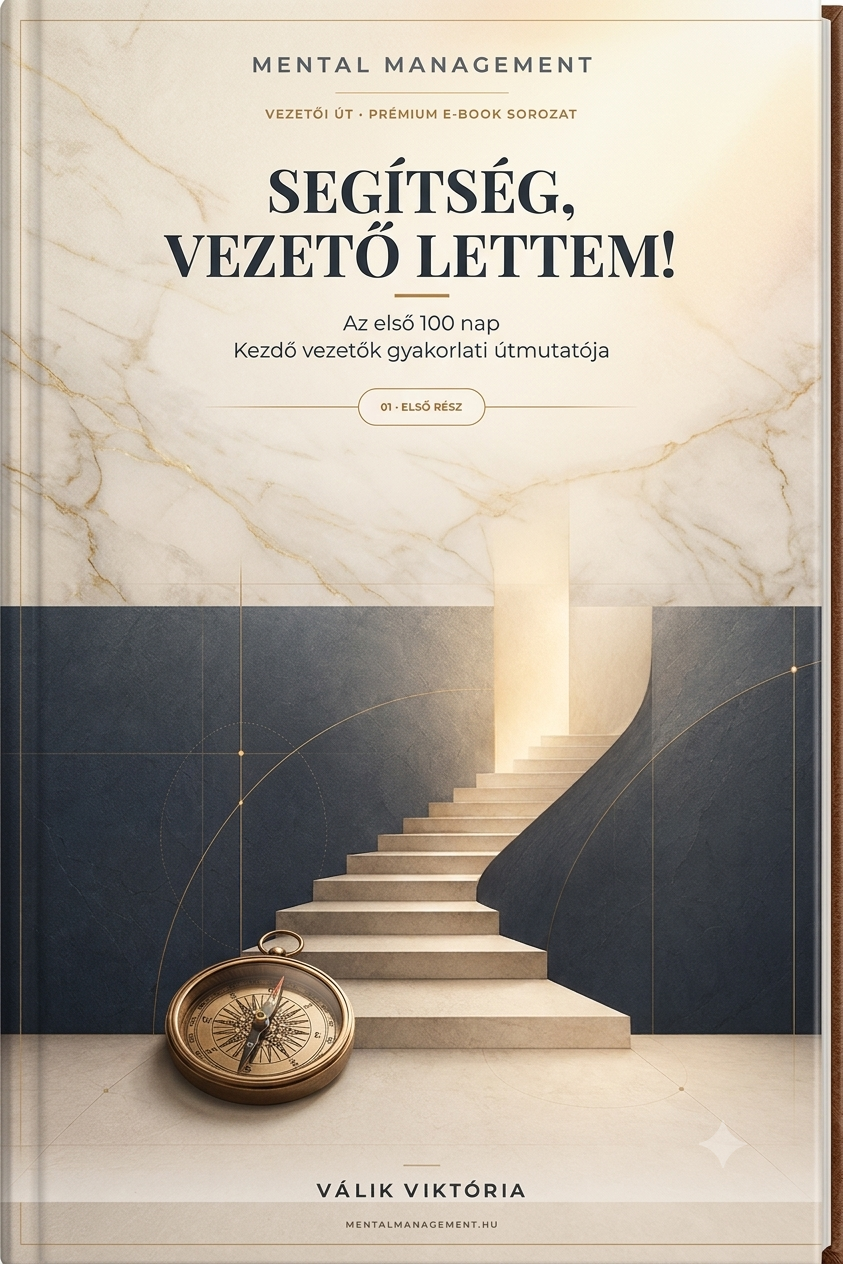 Segítség, vezető lettem! – Az első 100 nap című e-book borítója